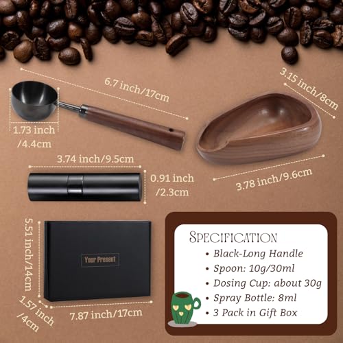3pcs Coffee Bean Dosing Cup Set (Black and Brown)
