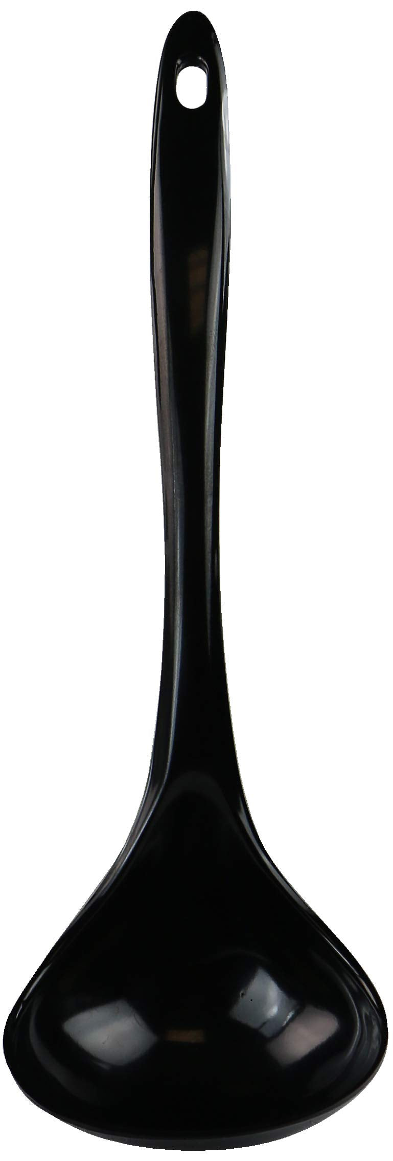 Melamine Soup Ladle Kitchen Utensil (10.5 inch Long, One Piece / Black)
