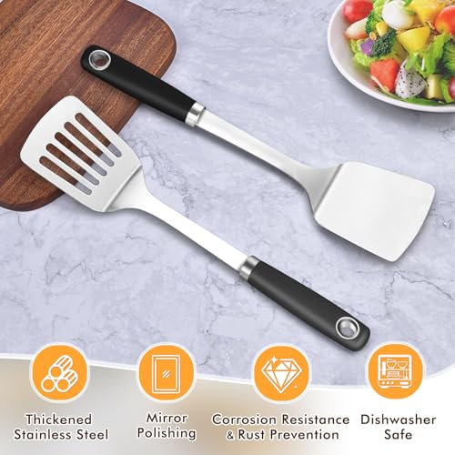 Stainless Steel Spatula (1PC -Solid Silicone Spatula)