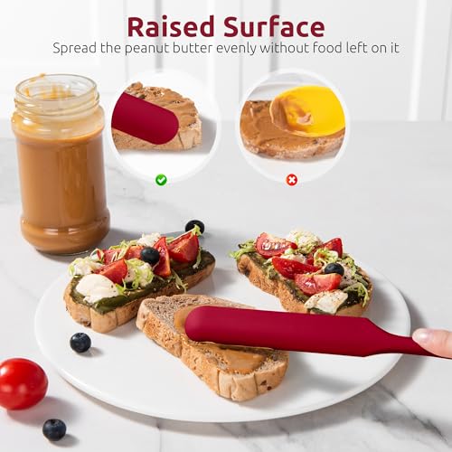 Skinny Silicone Jar Spatula Scraper (Red / 9.72 in)