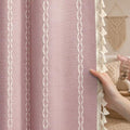 Purple Pink 100% Boho Blackout Curtains 84 Inch 2 Panels with Tassels (Purple Pink / 52"W x 84"L (Pack of 2))