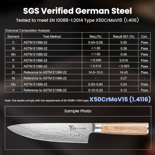 2026 Upgrade Japanese Kitchen Knife Set with Torii (Beige Wooden Handle)