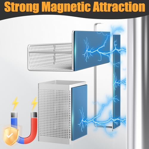 Magnetic Spice Rack for Refrigerator (White / 6 Pack)