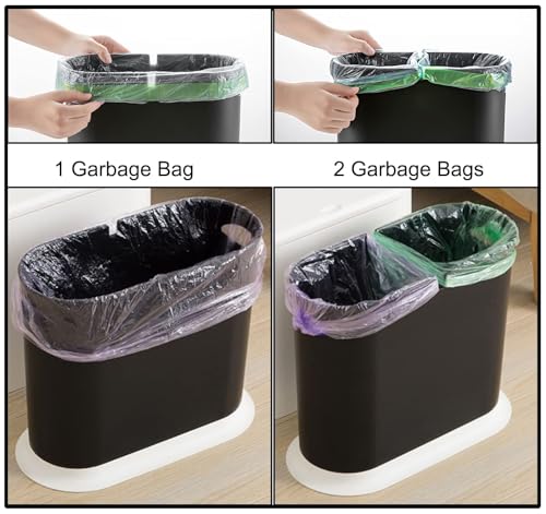 10L Rectangular Plastic Trash Can (10L Cream White)