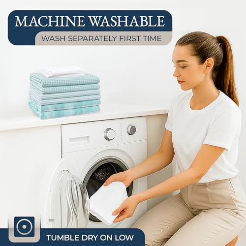 Kitchen Towels and Dishcloths Sets (Kitchen Linen Set of 20 / 04: Aqua)