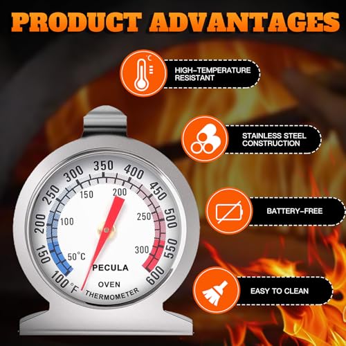 Stainless Steel Oven Thermometer 50 (1 Pack)
