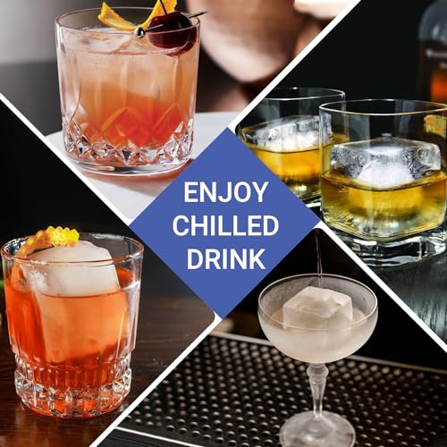 Large Ice Cube Trays for Whiskey (Black)