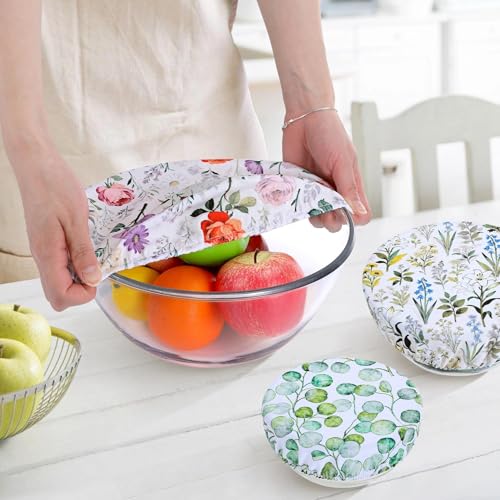 5 Pieces Bowl Covers Reusable (Rosa Chinensis)