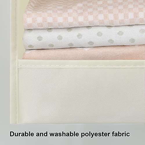 3 Shelf Hanging Closet Organizer (3-shelf Beige / 1-Pack)