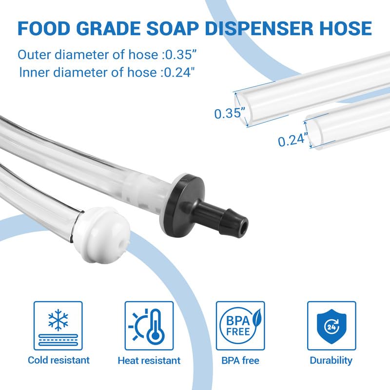 Soap Dispenser for Kitchen Sink (Brushed Nickel / 47" (Pack of 1))