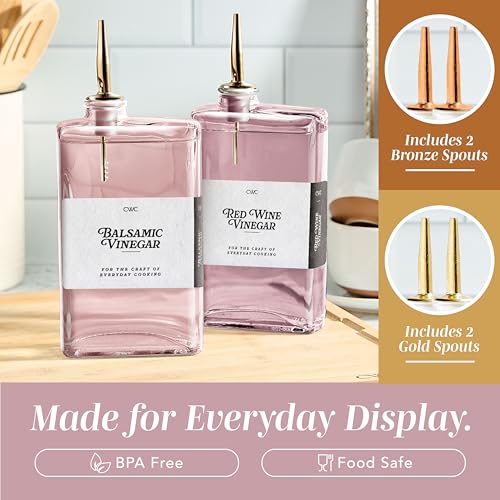 Olive Oil Dispenser Bottle (Pink / 2 Pack)