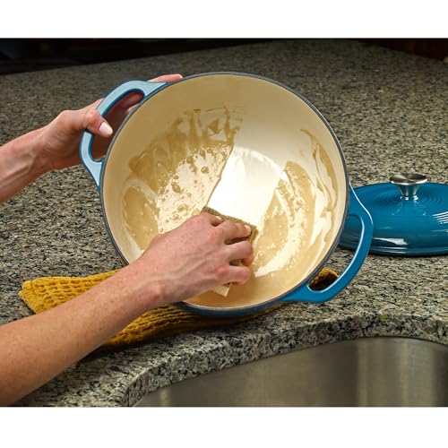 Enameled Cast Iron Round Dutch Oven (Turquoise)