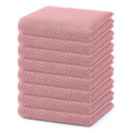 100% Cotton Waffle Weave Kitchen Dish Towels 8 (Dried Rose / 13 X 28 - 8 Pack)