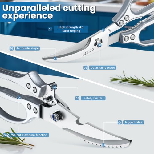 Silver Kitchen Scissors Set (Silver / 2)