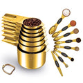 Gold Measuring Cups and Spoons Set of 15 (Gold / Set of 15)