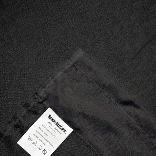Basic Rod Pocket Sheer Voile Window Curtain Panels White 1 Pair 2 Panels 70 Width 72 Inch Long for Kitchen Bedroom Children Living Room Yard (Black / 70"W x 72"L (Pack of 2))
