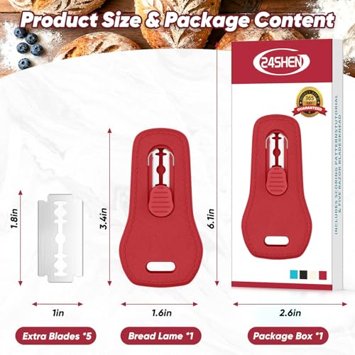 Bread Lame Sourdough Scoring Tool with Extractable & Magnetic (1PCS(Red))