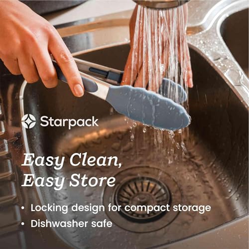 Starpack Get a Grip Silicone Kitchen Tongs (12" Single / Light Blue)