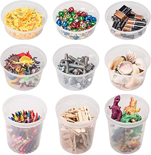 Food Storage Containers with Lids 8oz (70 Sets - Mixed sizes)