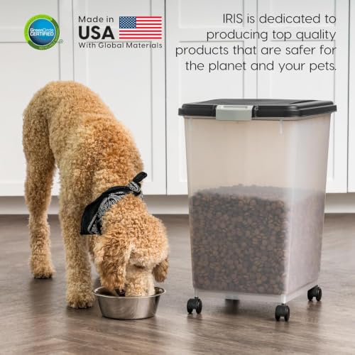 Dog Food Storage Container (54 lbs - 2 Pack / Black)