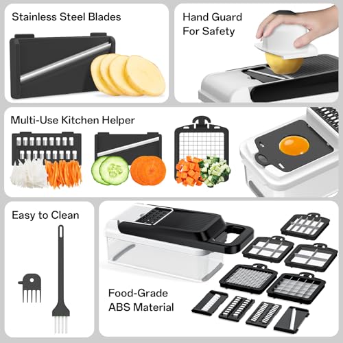 Veggie Chopper Vegetable Cutter (White / 10 blades)