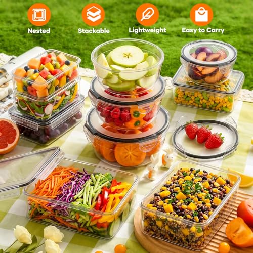 50 PCS Food Storage Containers with Lids BPA (25 Pack)
