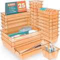 25 PCS Plastic Drawer Organizer (Orange)