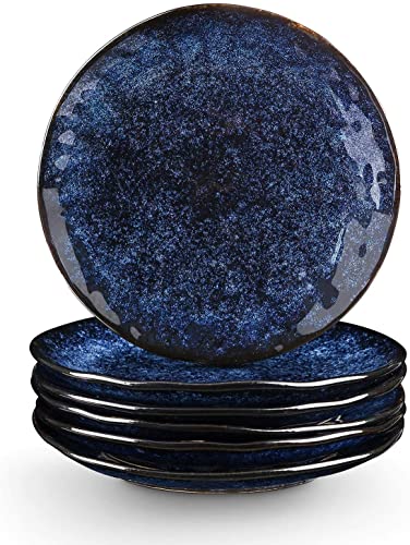 Ceramic Dessert Salad Plates (Blue)
