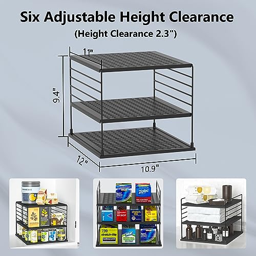Upgraded Cabinet Organizers and Storage (Black)