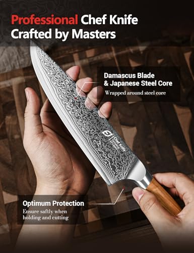3 Piece Japanese Damascus Steel Knife Set