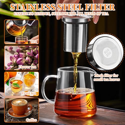 Glass Teapot with Stainless Steel Infuser (950ML)