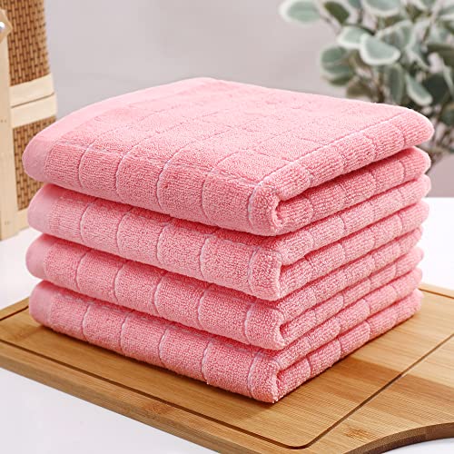 100% Cotton Terry Kitchen Towels (Pink / 13 X 28 - 4 Pack)