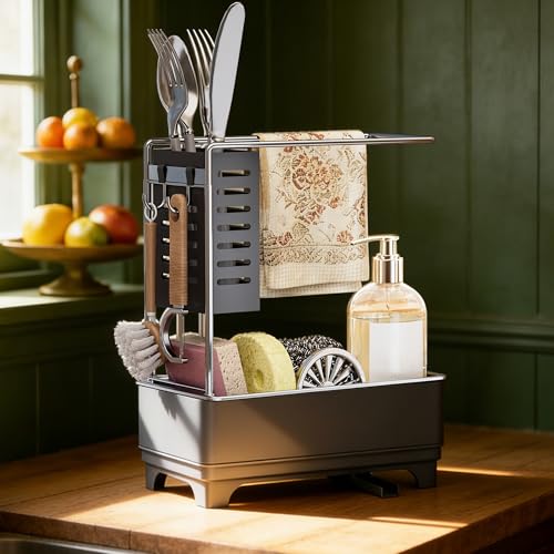 2 Tier Sponge Holder for Kitchen Sink (Grey 2)