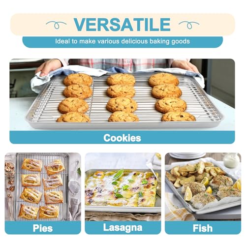 Baking Sheet with Rack Set (17.6" & 16" & 12.5")