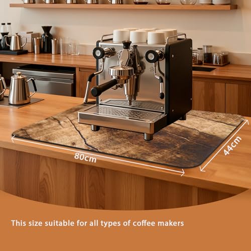 Coffee Mat 32x18 Inch (Wood Grain Cracks / 32" x 18")