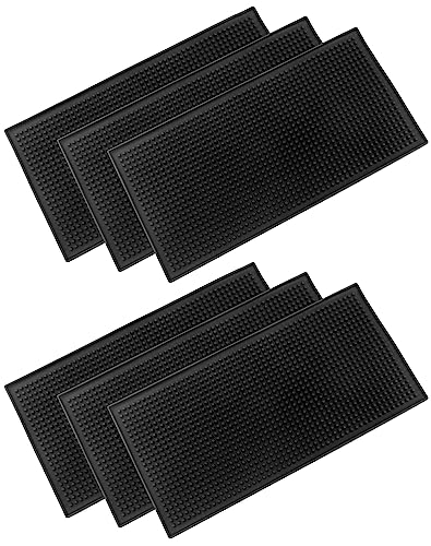 12"x6" Black Rubber Bar Mat