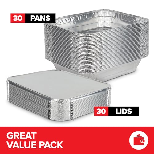 9x13 Disposable Aluminum Pans with Lids