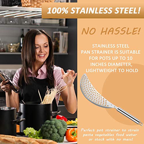 2 Pieces Pot Strainer with Handle for Pan