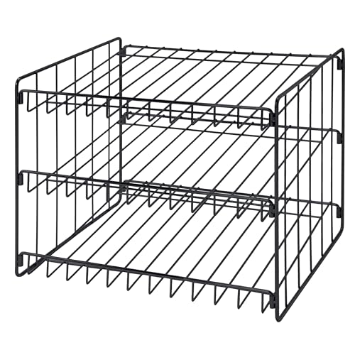 3 Tier Can Storage Organizer Rack in Black (Black / 14.5 x 11.5 x 11 inches)