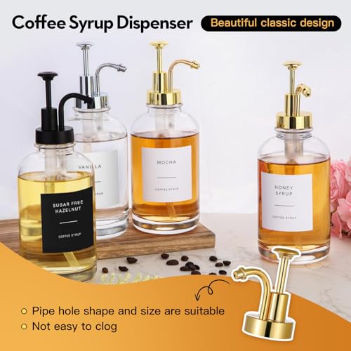 Coffee Syrup Dispenser (Black (2 Pack))