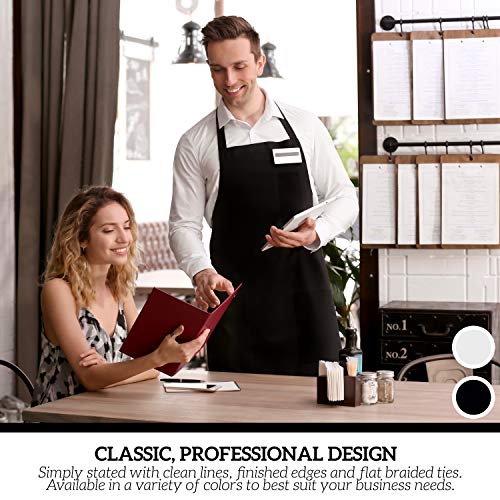 120 Pack Chef Apron with Pockets (White 3 Pocket 120 Pack)