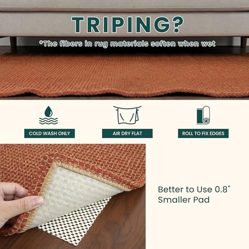 Orange 2.5'x12' Runners Rugs for Hallway (Burnt Orange/Tan / 2'8" x 12' (Runner))