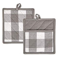 Buffalo Check Kitchen Collection (Potholder / Gray & White)