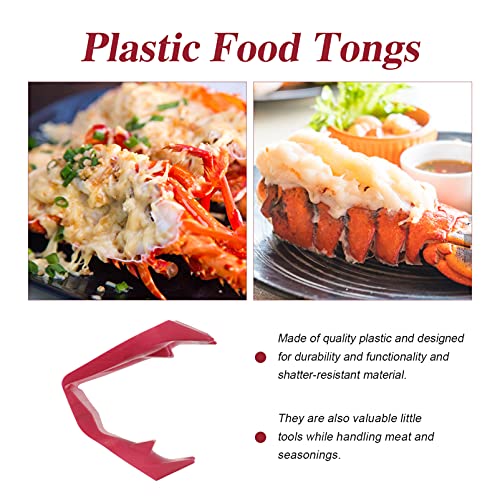 Finger Tongs for Food 12 pack Plastic Eating Clips Anti