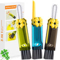 3 in 1 Cup Lid Cleaning Brush (Green, Blue, Gray(3pcs))