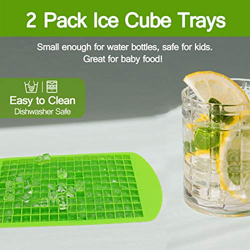 Silicone Mini Ice Cube Trays 2 Pack (Green)