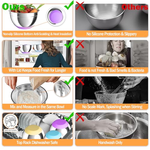 Mixing Bowls with Airtight Lids (Mutilcolor)