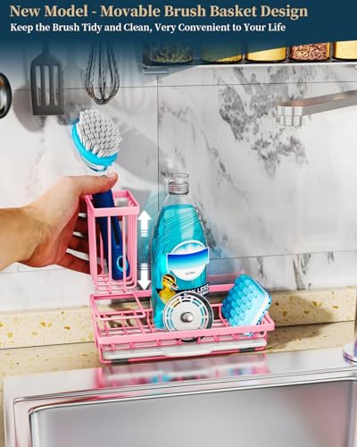 Sponge Holder for Kitchen Sink (Pink)