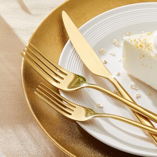 18 10 Silverware Set for 8 (Gold / 40-Piece)