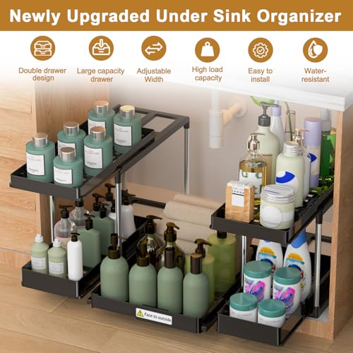 Expandable Under Sink Organizer (27.9"L x 15.51"W-Fixed height)